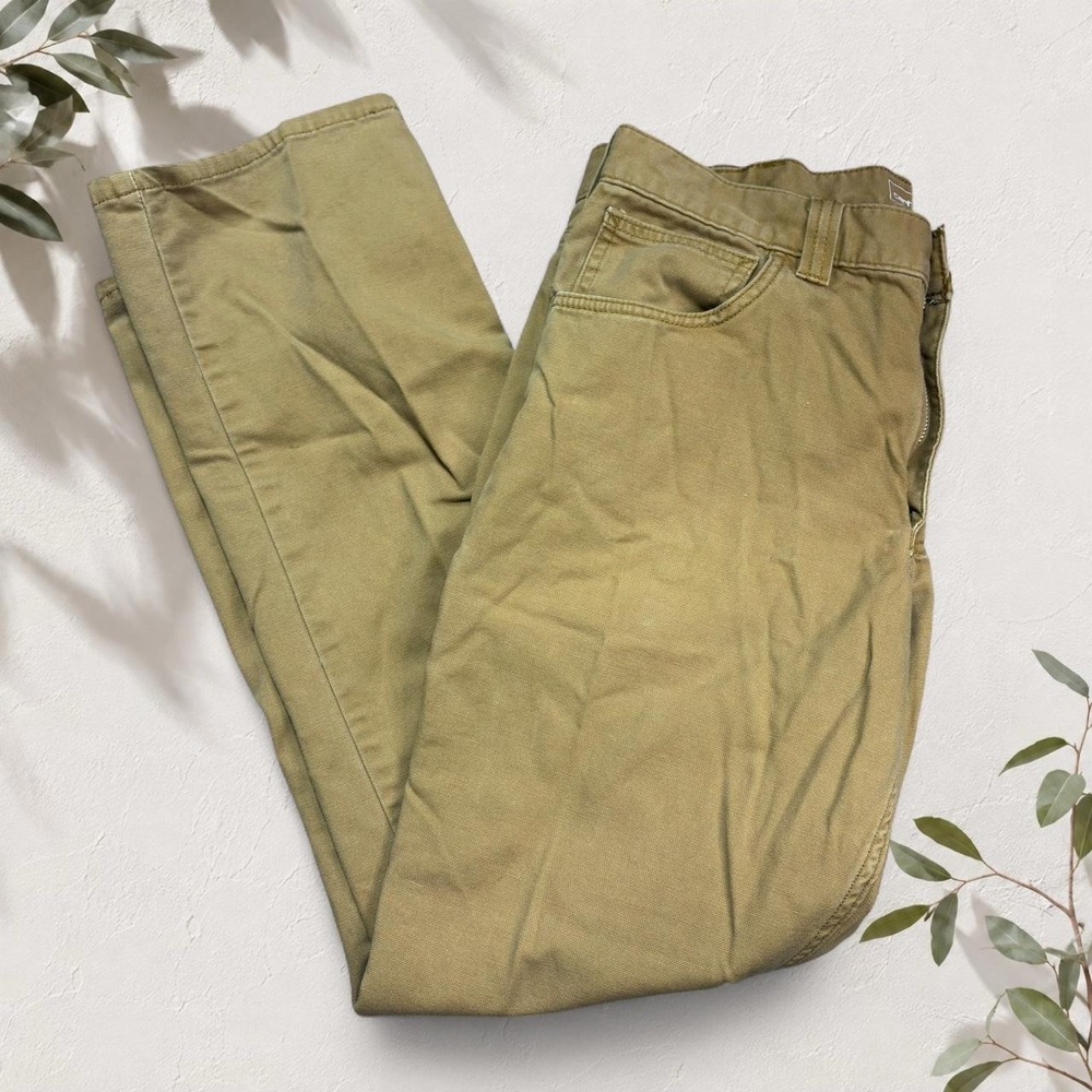 Carhartt Relaxed Fit Carpenter Pants Tan Khaki Workwear 34x32
